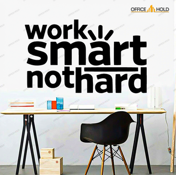 Work Smart Not Hard Inspirational Meeting Room Office Decor