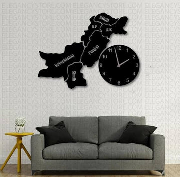 Pakistan Map Wall Clock